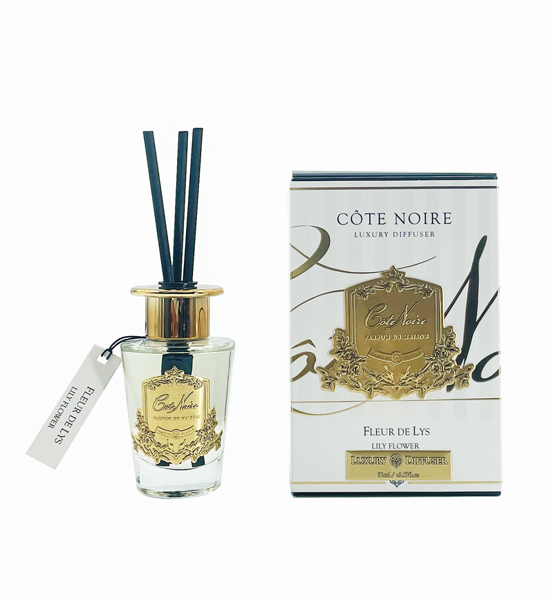 Cote Noire 90ml Diffuser Set - Lily Flower - Gold - GMSD15056