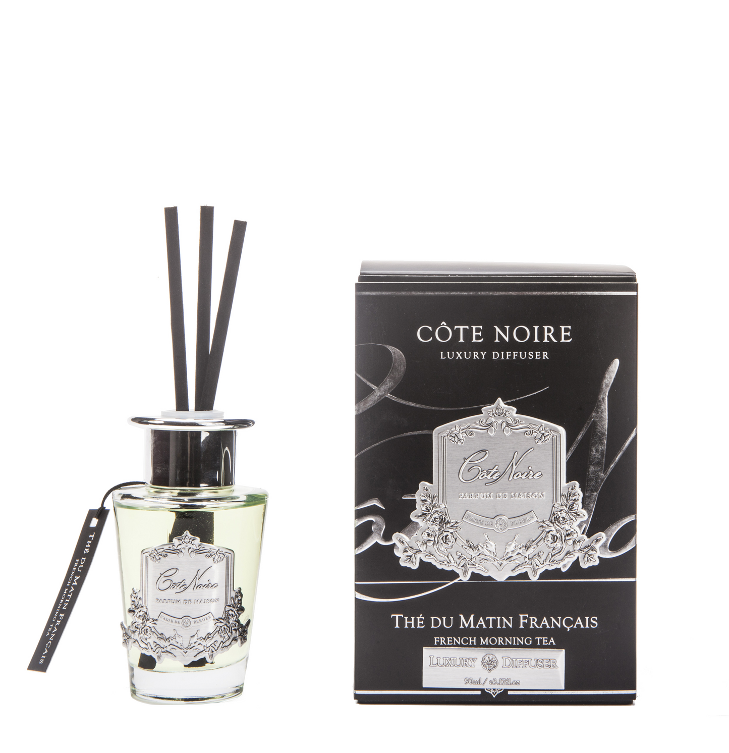 Cote Noire Diffuser Set - French Morning Tea - Silver