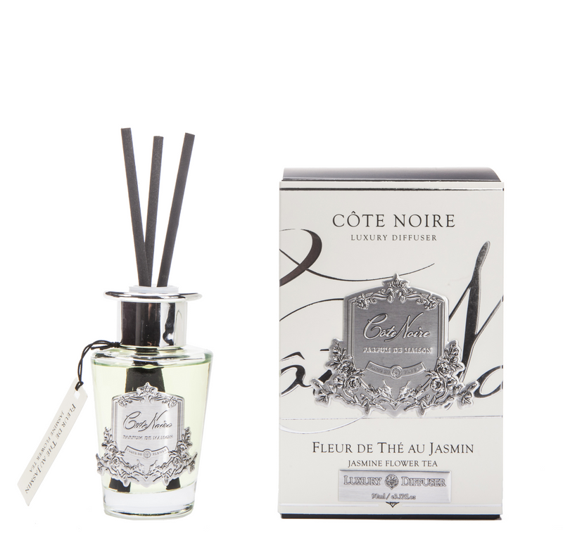 Cote Noire 90ml Diffuser Set - Jasmine Flower Tea - Silver - GMSS15020