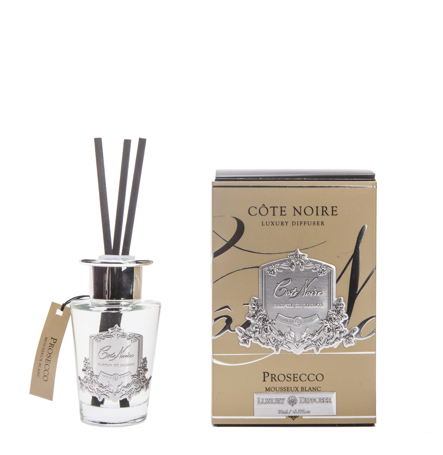 Cote Noire Diffuser Set - Prosecco - Silver