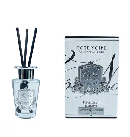 Cote Noire Diffuser Set - Lily Flower - Silver 150ml