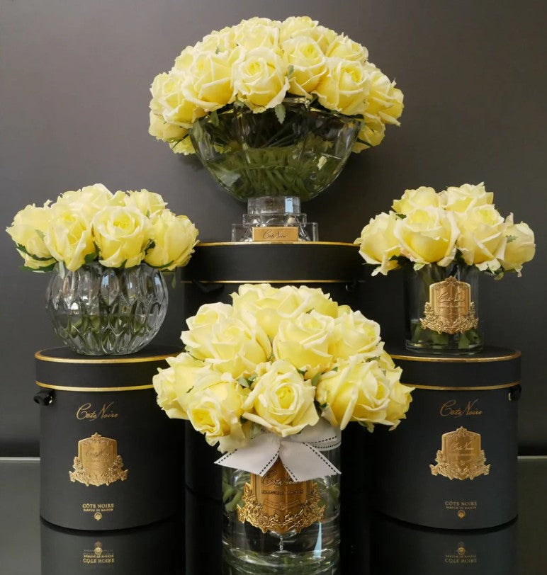 Luxury Round Bouquet - Yellow Rose Buds - RRB08