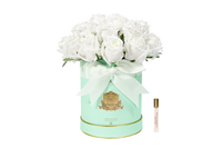 *NEW* HAT BOX ROSE BOUQUET - Ivory White