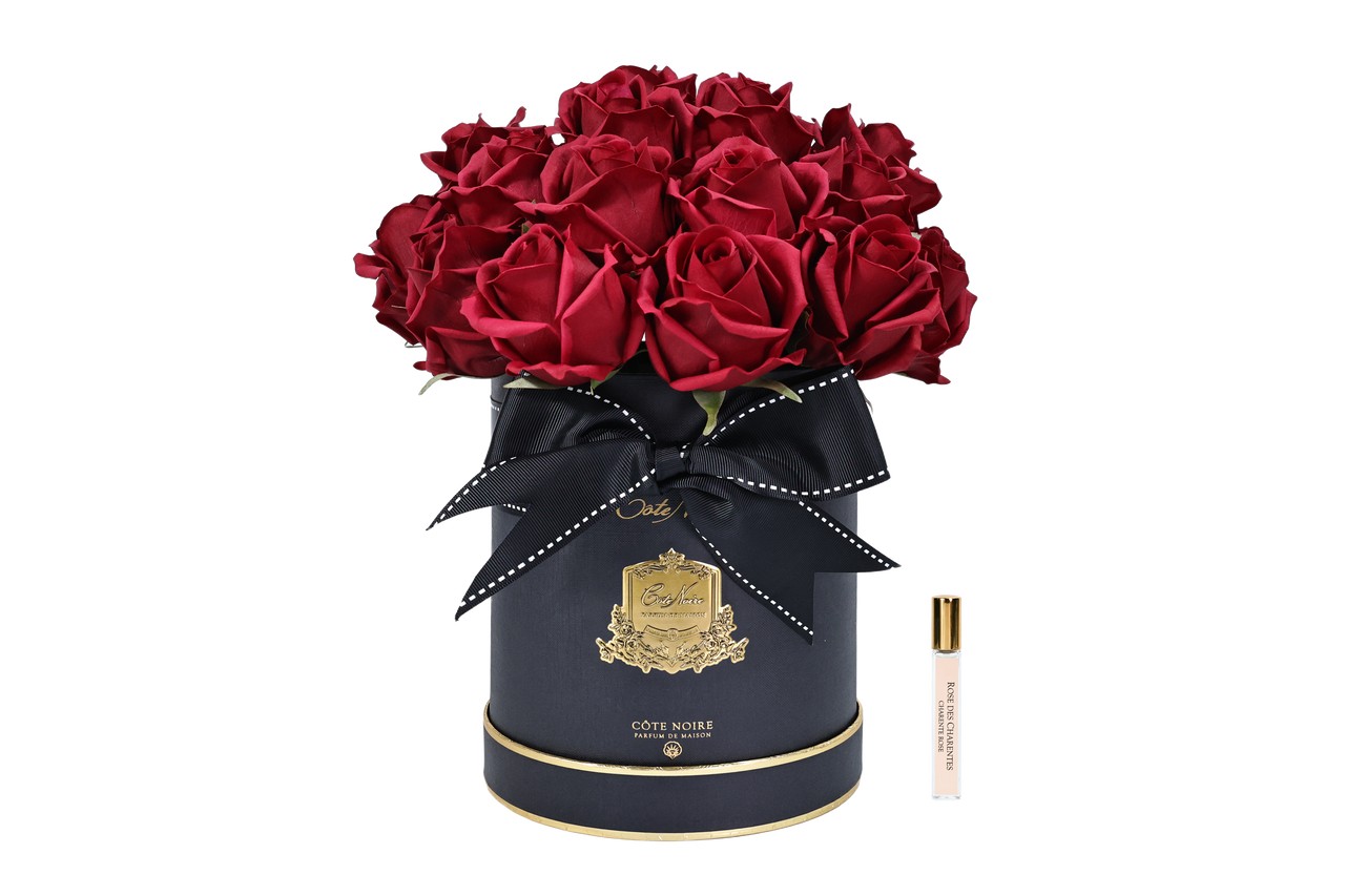 *NEW* HAT BOX ROSE BOUQUET - Carmine Red