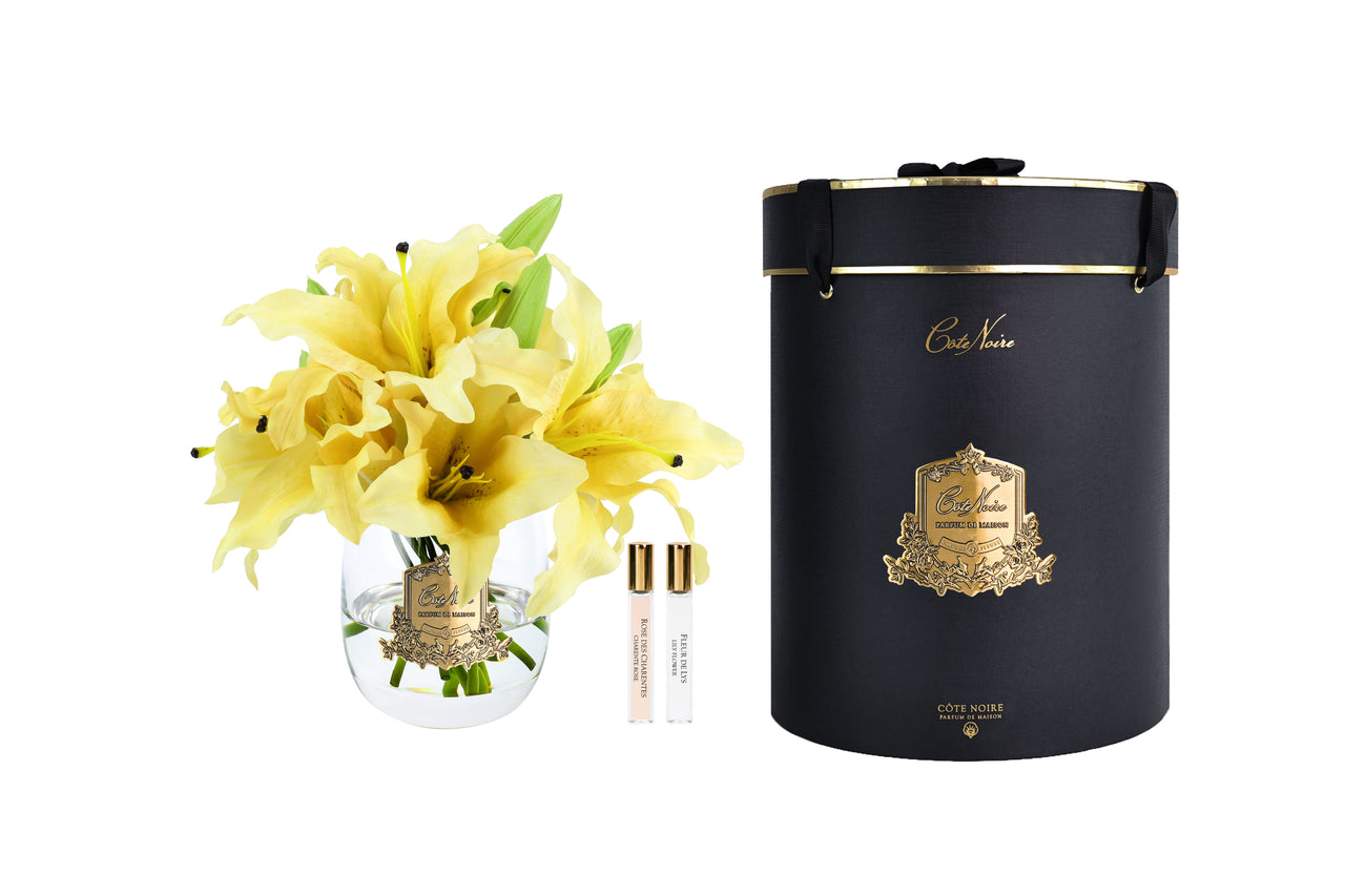 LIL08 | *NEW* Lily Bouquet in Yellow & Gold Badge