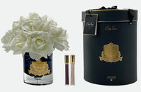Luxury Grand Bouquet Dark Glass - Gold badge - Ivory White - LTWB01