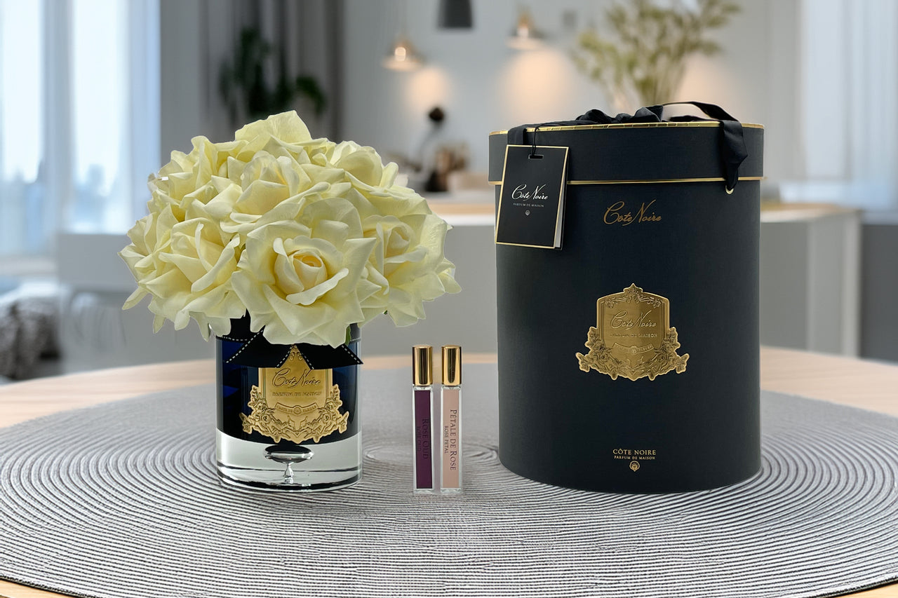 Luxury Grand Bouquet Dark Glass - Gold Badge - Champagne - Black Box - LTWB05