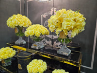 *NEW* LUXURY VERSAILLES ROSE BOUQUET - YELLOW - GOLD BADGE - VRB08