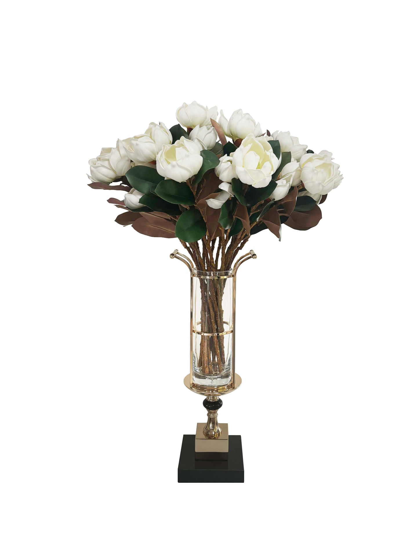 MVH02 | NEW Marble Vase Holder in Black & Gold - MOQ - 1un.