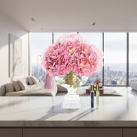 LUXURY PROVENCE HYDRANGEAS BOUQUET MEDIUM - MIXED PINK - GOLD BADGE - PHB02M