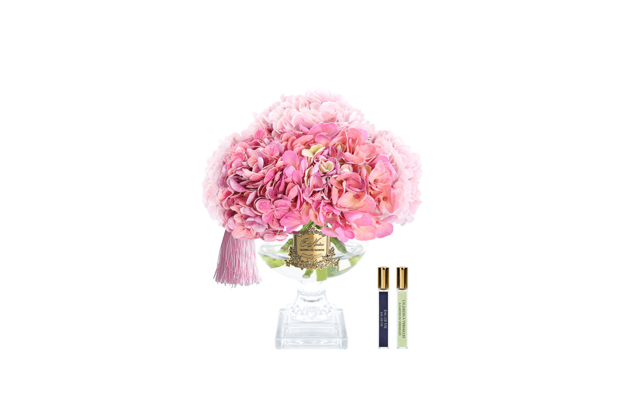 LUXURY PROVENCE HYDRANGEAS BOUQUET MEDIUM - MIXED PINK - GOLD BADGE - PHB02M