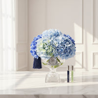 LUXURY PROVENCE HYDRANGEAS BOUQUET MEDIUM - MIXED BLUE - SILVER BADGE - PHB03M