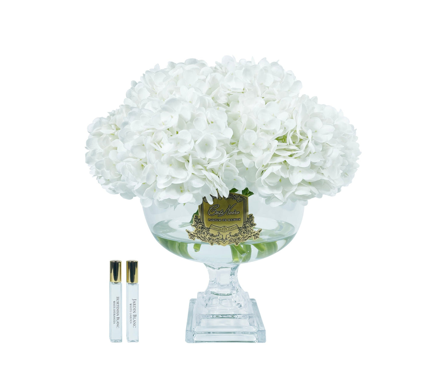 *NEW* LUXURY PROVENCE HYDRANGEAS BOUQUET LARGE - WHITE - GOLD BADGE - PHB21L