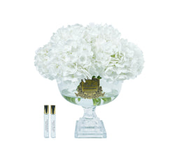 *NEW* LUXURY PROVENCE HYDRANGEAS BOUQUET LARGE - WHITE - GOLD BADGE - PHB21L