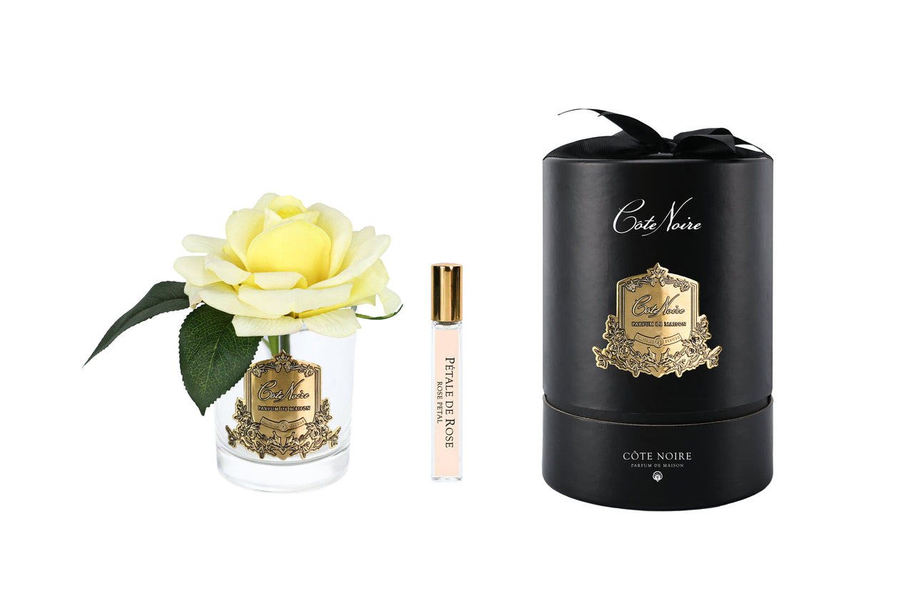RMR08 | *NEW* French Rose Yellow & Clear Glass