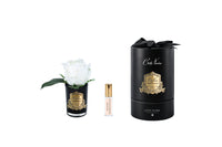 RMRB41 | *NEW* Rose bud white & Black Glass