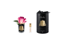 RMRB47 | *NEW* Rose bud Magenta & Black Glass