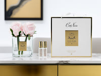 COUTURE SQUARE 4 ROSE BUDS CLEAR GLASS GOLD - French Pink - SVC406