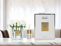 COUTURE SQUARE 9 ROSE BUDS CLEAR GLASS GOLD - Ivory - SVC901