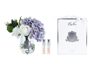 TEA ROSE PINK HYDRANGEA - CLEAR - Blue & White - TRH05