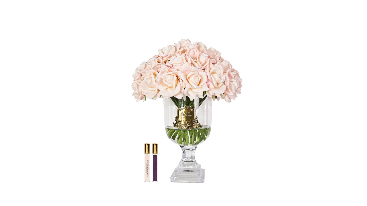 LUXURY VERSAILLES ROSE BOUQUET -  CHAMPAGNE PINK ROSES - GOLD BADGE - VRB15