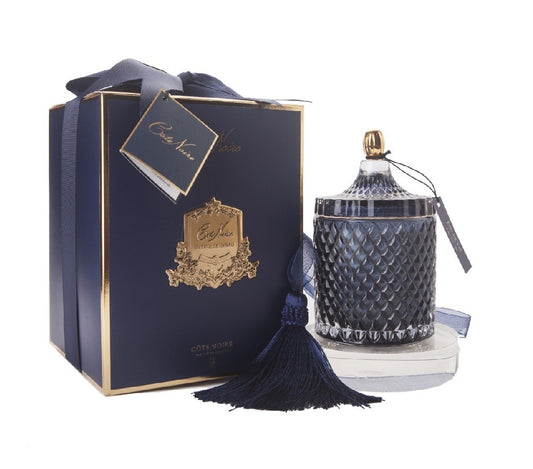 Grand Navy & Gold Art Deco Candle - Eau de Vie - GML45010