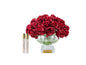 Centrepiece - Carmine Red Rose Buds & GOLD - CPRB04