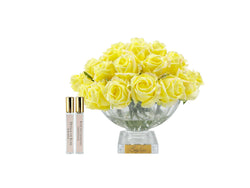 Centrepiece - Yellow Rose Buds & GOLD - CPRB08