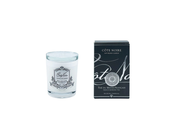 White Vessel Candle - French Morning Tea - Silver Badge