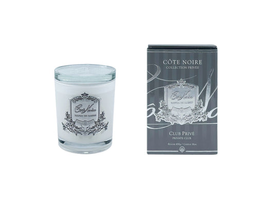 White Vessel Candle - Private Club - Silver Badge