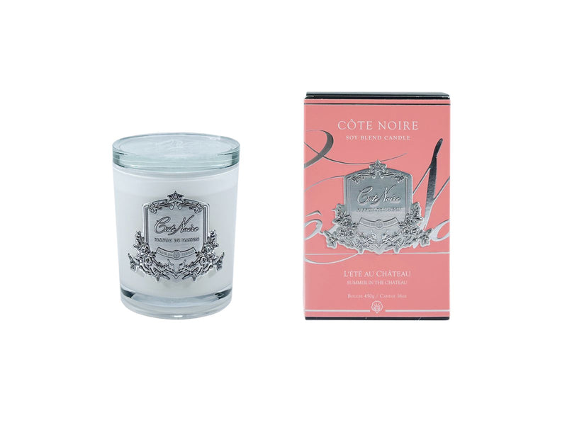 White Vessel Candle - Summer in the Chateau - Silver Badge