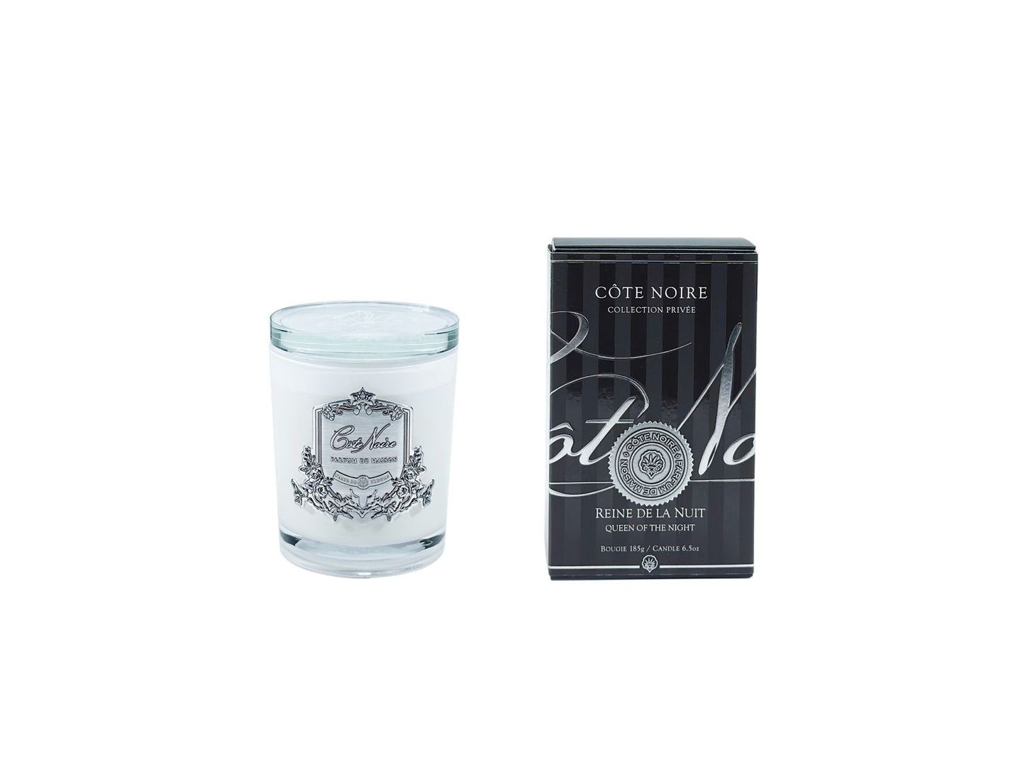 White Vessel Candle - Queen of the night - Silver Badge