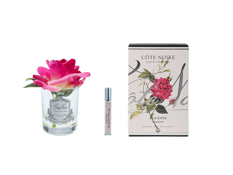PERFUMED NATURAL TOUCH SINGLE ROSE - CLEAR - MAGENTA - GMR07