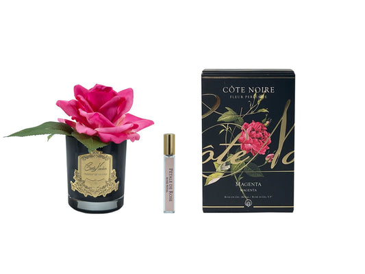 PERFUMED NATURAL TOUCH SINGLE ROSE - BLACK - MAGENTA - GMRB07