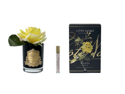PERFUMED NATURAL TOUCH SINGLE ROSE - BLACK - YELLOW - GMRB08