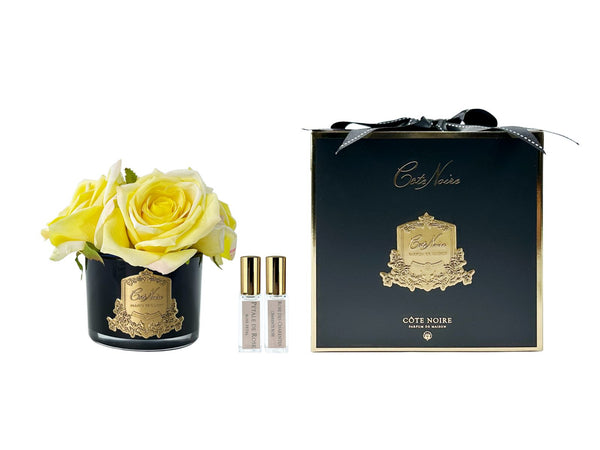 PERFUMED NATURAL TOUCH 5 ROSES - BLACK - YELLOW - GMRB68