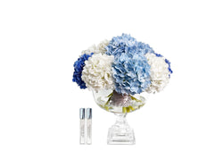 *NEW* LUXURY PROVENCE HYDRANGEAS BOUQUET LARGE - MIXED BLUE - SILVER BADGE - PHB03L