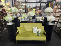 *NEW* LUXURY PROVENCE HYDRANGEAS BOUQUET LARGE - MIXED GREEN - SILVER BADGE - PHB01L