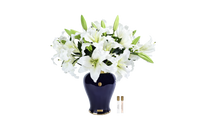 *NEW* Imperial Lilies - Ivory White/Indigo - | IMPNL01