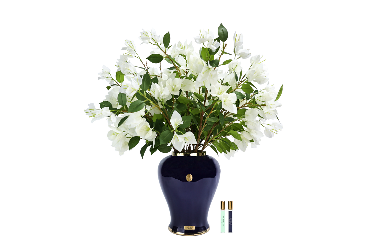 *NEW* Cote Noire - Imperial Bougainvillea - Indigo Urn with White - IMPB01
