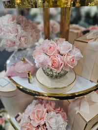 COTE NOIRE - LUXURY ROUND 13 ROSE BUDS BOUQUET IN MIXED PINK - RRB14