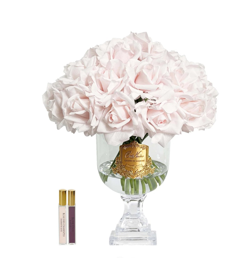 *NEW* LUXURY VERSAILLES ROSE BOUQUET - FRENCH PINK - SILVER BADGE - VRB06