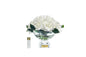 ** NEW ** Luxury Centrepiece -French Rose Bouquet in Ivory White & Gold badge - CPL01