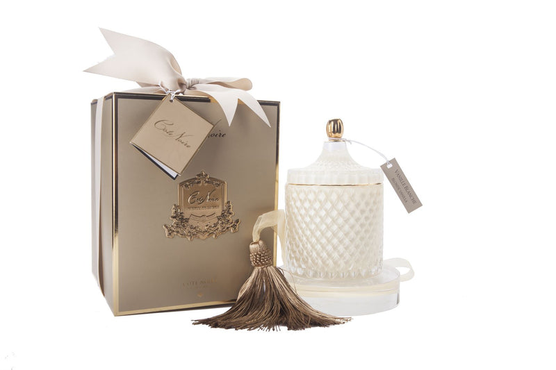 Grand Cream & Gold Art Deco Candle - Blonde Vanilla - GML45009
