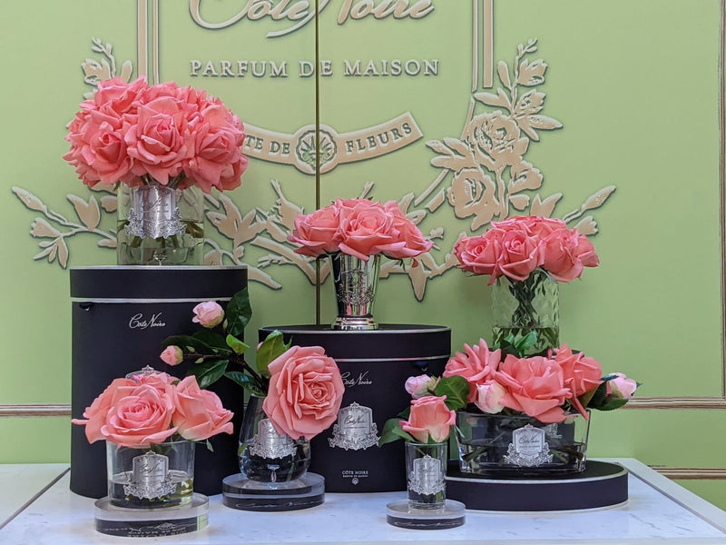 Cote Noire - Luxury Range Oval - White Peach Roses - LOV05