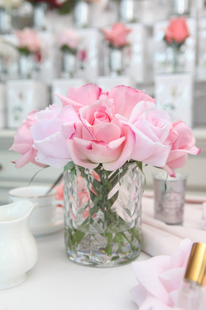Cote Noire - Herringbone Flower - Mixed Rose Buds - Clear - HCF09
