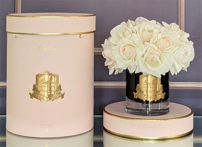 Luxury Grand Bouquet Dark Glass - Gold badge - Pink Plush - pink box - LTWB02