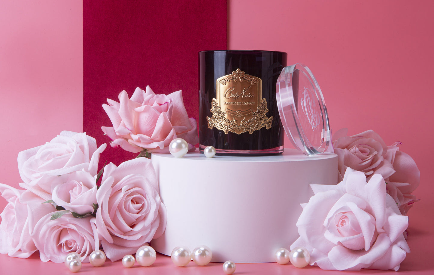 NEW Cote Noire  Soy Blend Candle - Charente Rose - Gold