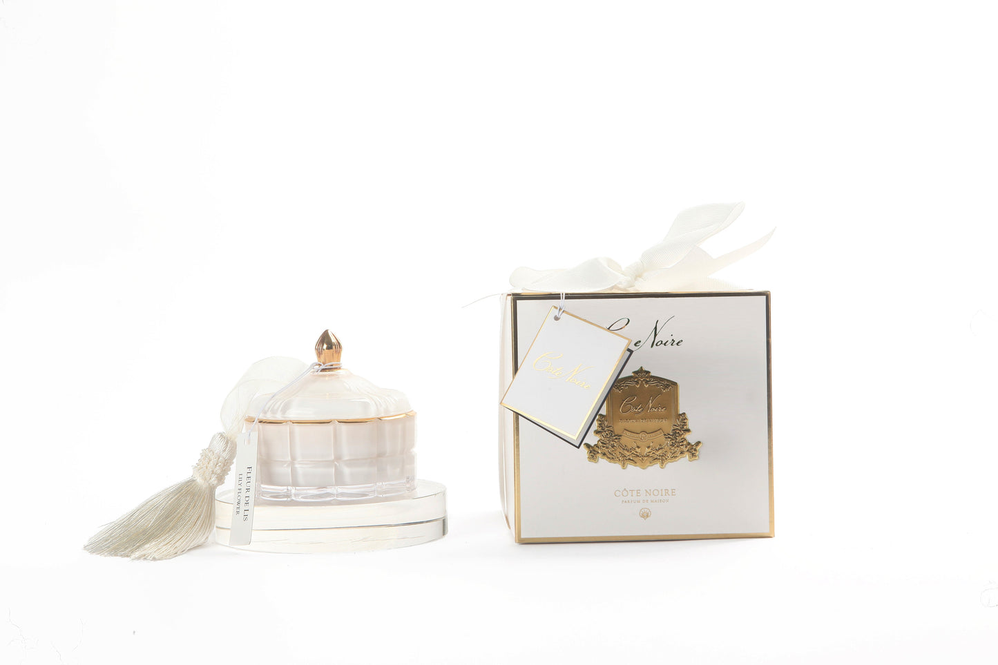 Art Deco Candle - White & Gold - GML45003