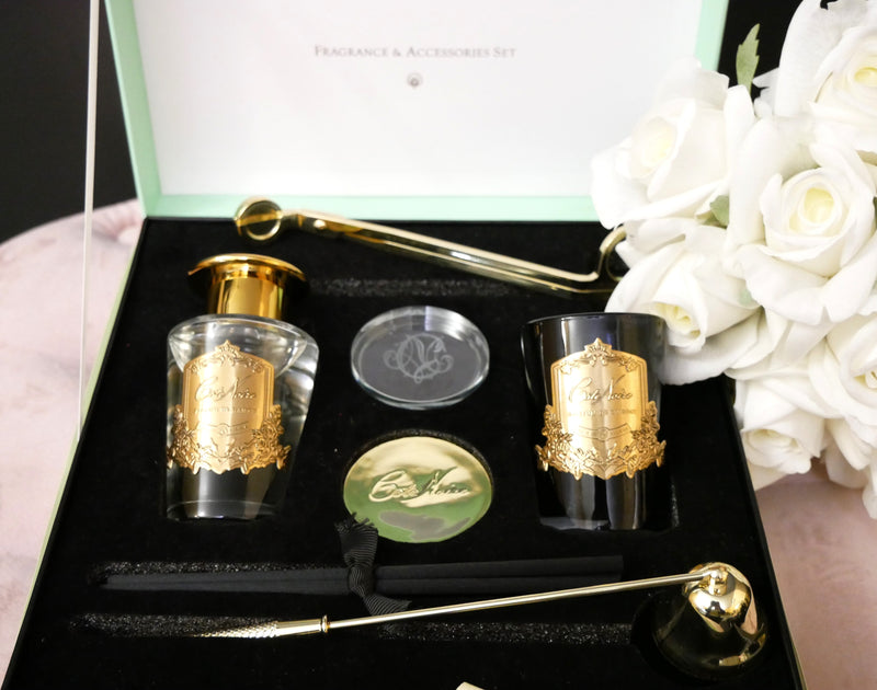 NEW Luxury Gift set with Gold candle snuffer & wick trimmer - Tiffany Blue - Persian Lime - GFA03